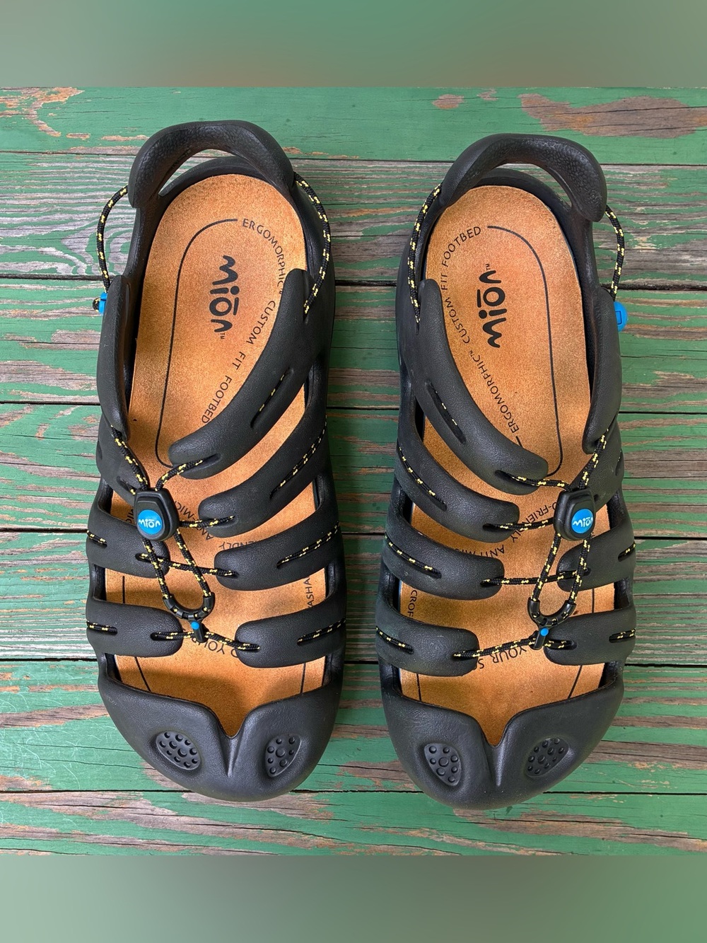 Mion GSR Sandals Water Shoes Mens Sz 13 Outdoor Comfort Black Hybrid Hiking